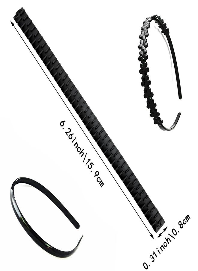Capiant 10 PACK Anti-Slip Silicone Grip Headbands, Self-Adhesive Hairbands with Grips, Craft Accessories (0.18 * 6.89in) - Image 2
